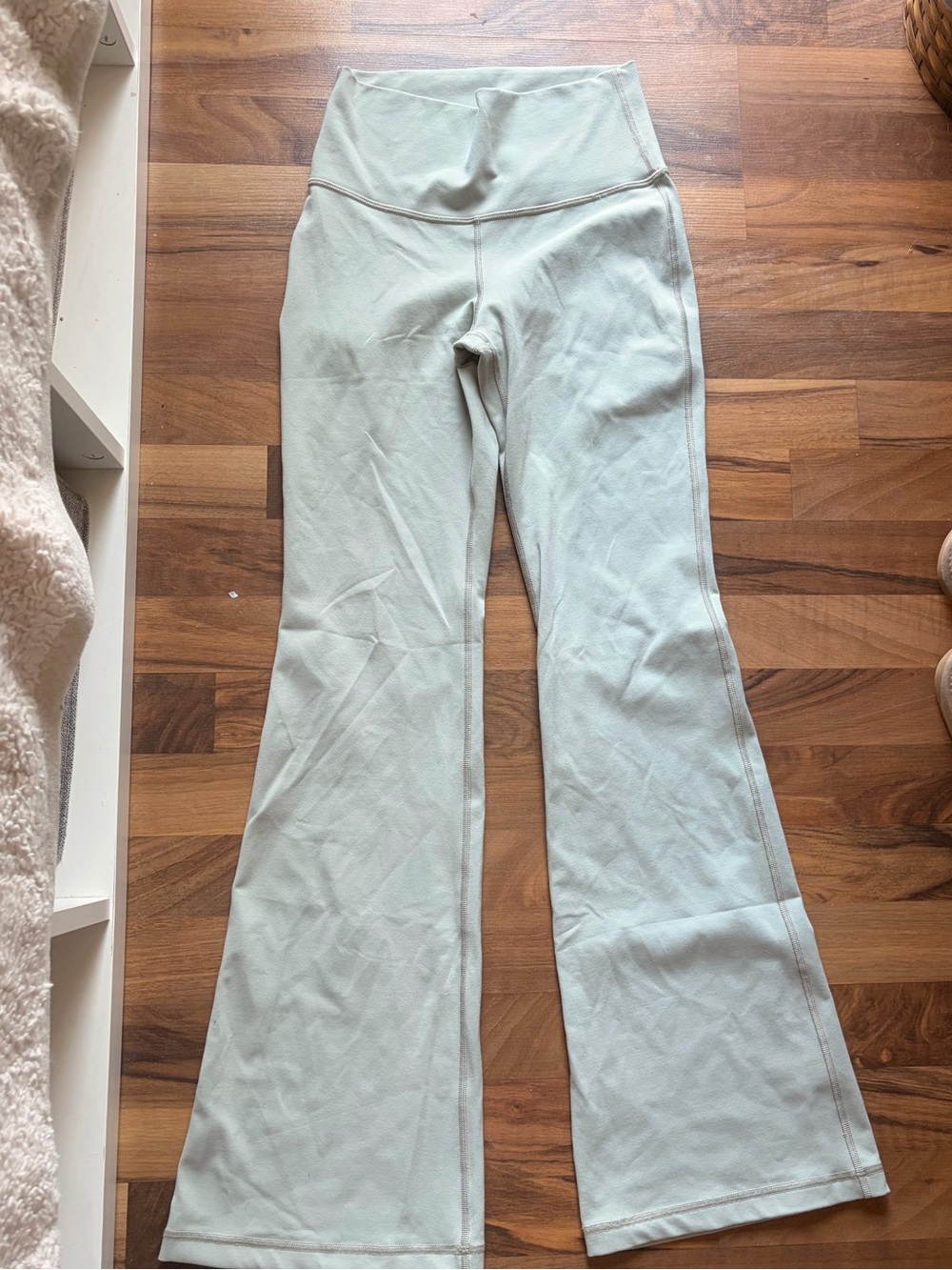 TNA Light Sage Green Flared Leggings